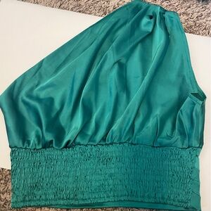 SHEIN one shoulder satin top